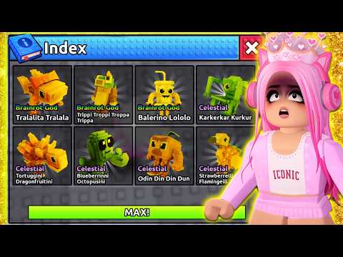 FINISHING MY *ALL GOLD* BRAINROT INDEX FOR A GOLD BASE! Roblox
