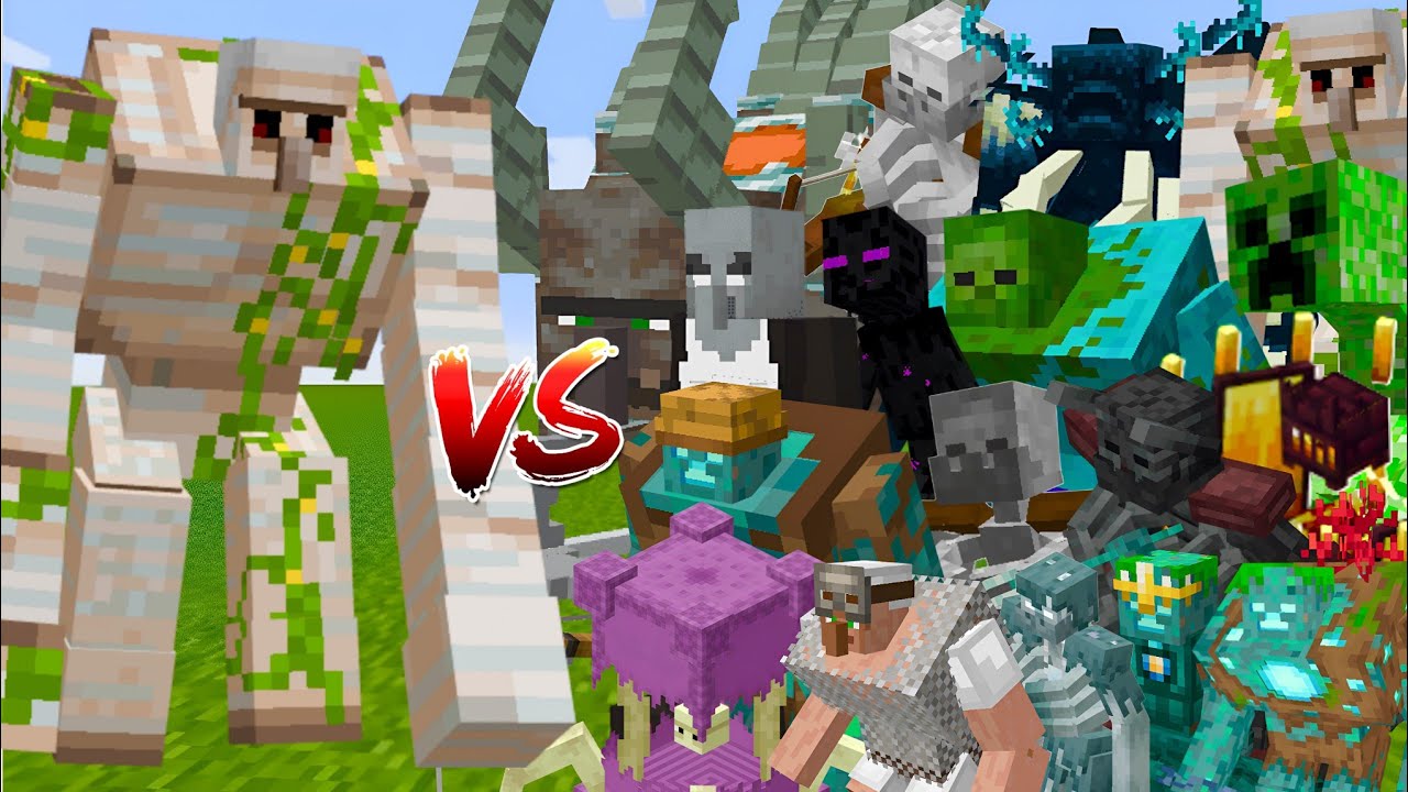 MUTANT IRON GOLEMS VS ALL MUTANT MOBS - EPIC MINECRAFT BATTLE! - YouTube