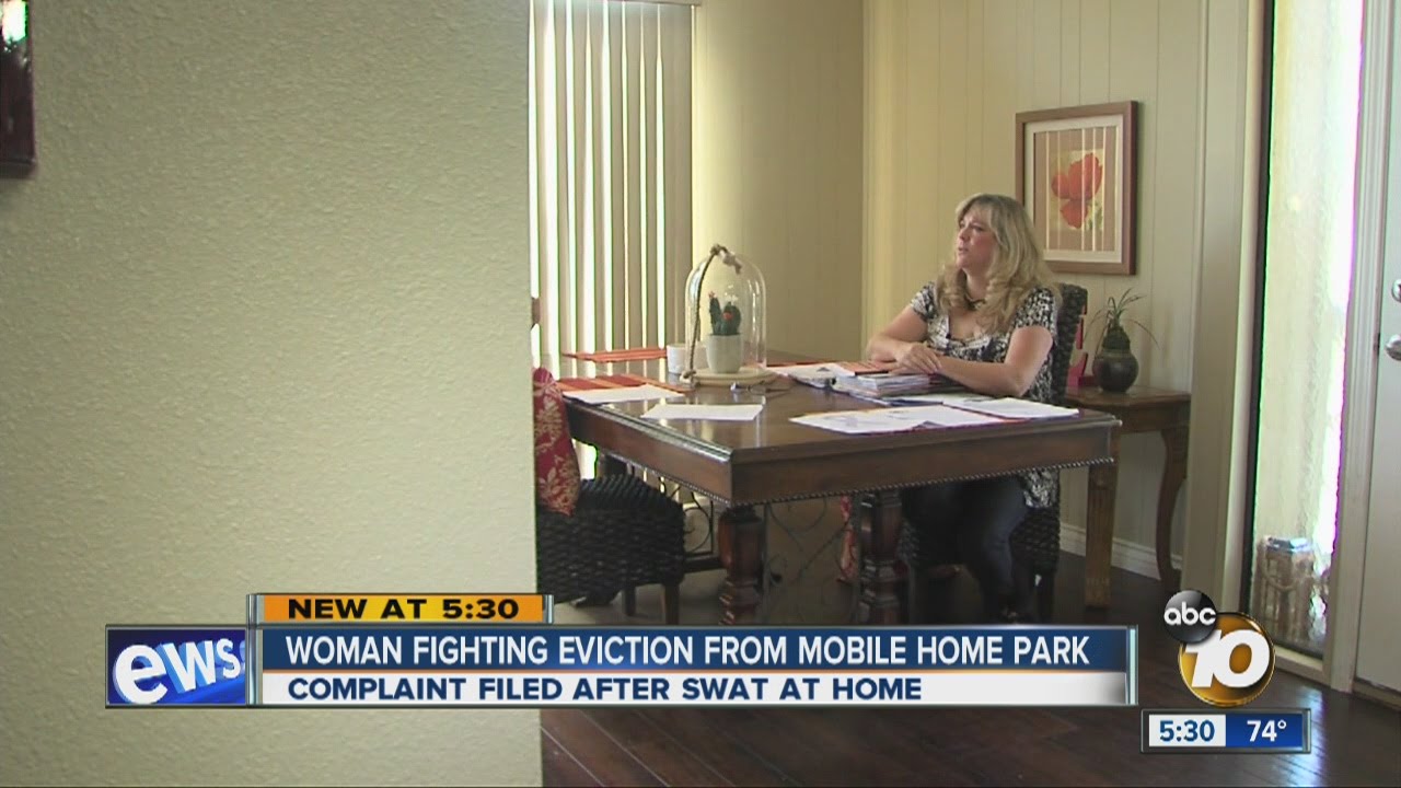 Woman fighting eviction from mobile home park