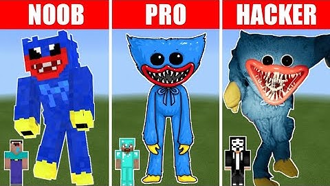 NOOB VS PRO VS HACKER Minecraft Pixel Art Huggy Wuggy