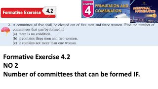 Permutation and combination formative exercise 4.2 Q2 latihan formatif 4.2 form 5 kssm textbook