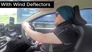 Wind Deflectors VS No Wind Deflectors - Hear The Difference!