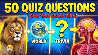 99% FAIL This 50 Question Quiz Challenge 😱 Can You Beat It?
