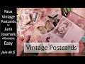 Faux Vintage Postcards For Junk Journals 💰 Affordable And Easy Ideas