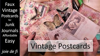 Faux Vintage Postcards For Junk Journals 💰 Affordable And Easy Ideas
