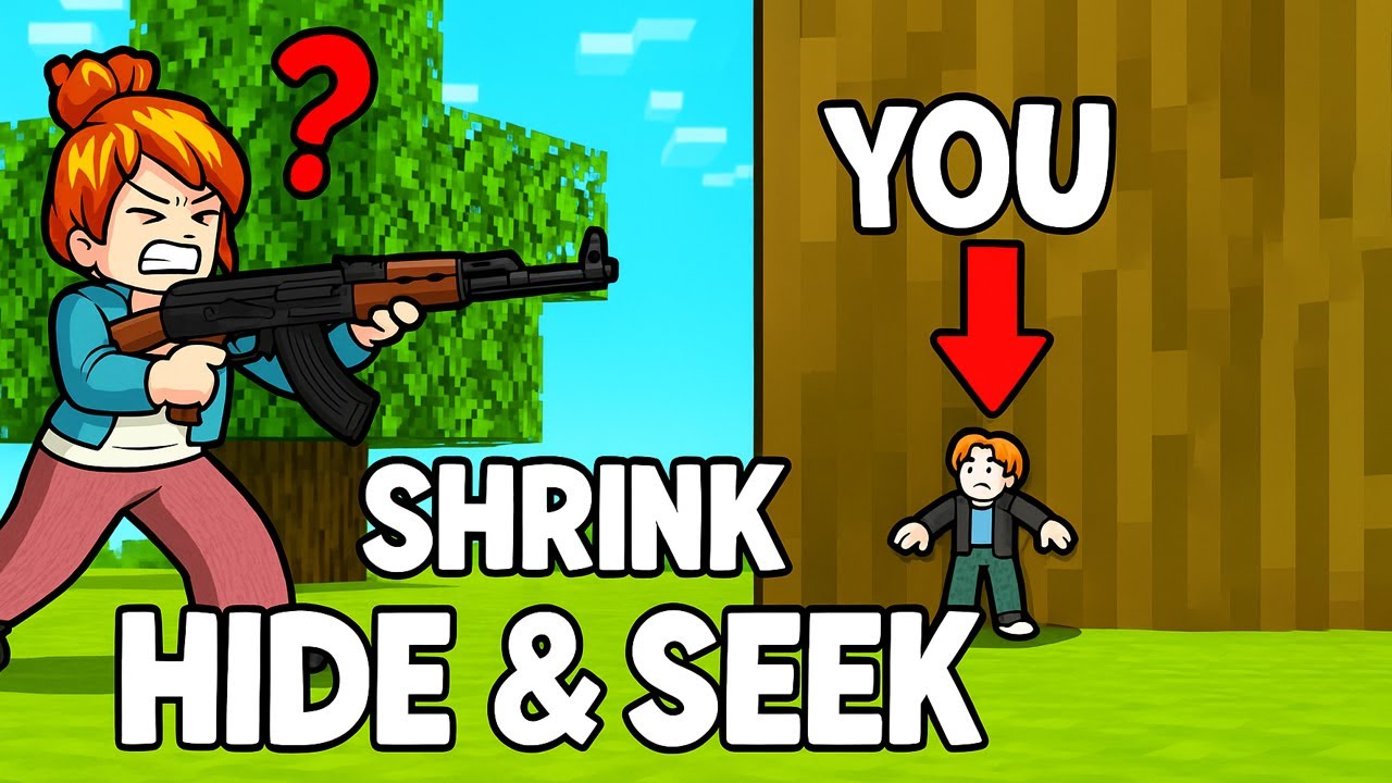😱 SHRINK to SURVIVE in HIDE & SEEK! | Tiny Players,🏃‍♂️💨 
