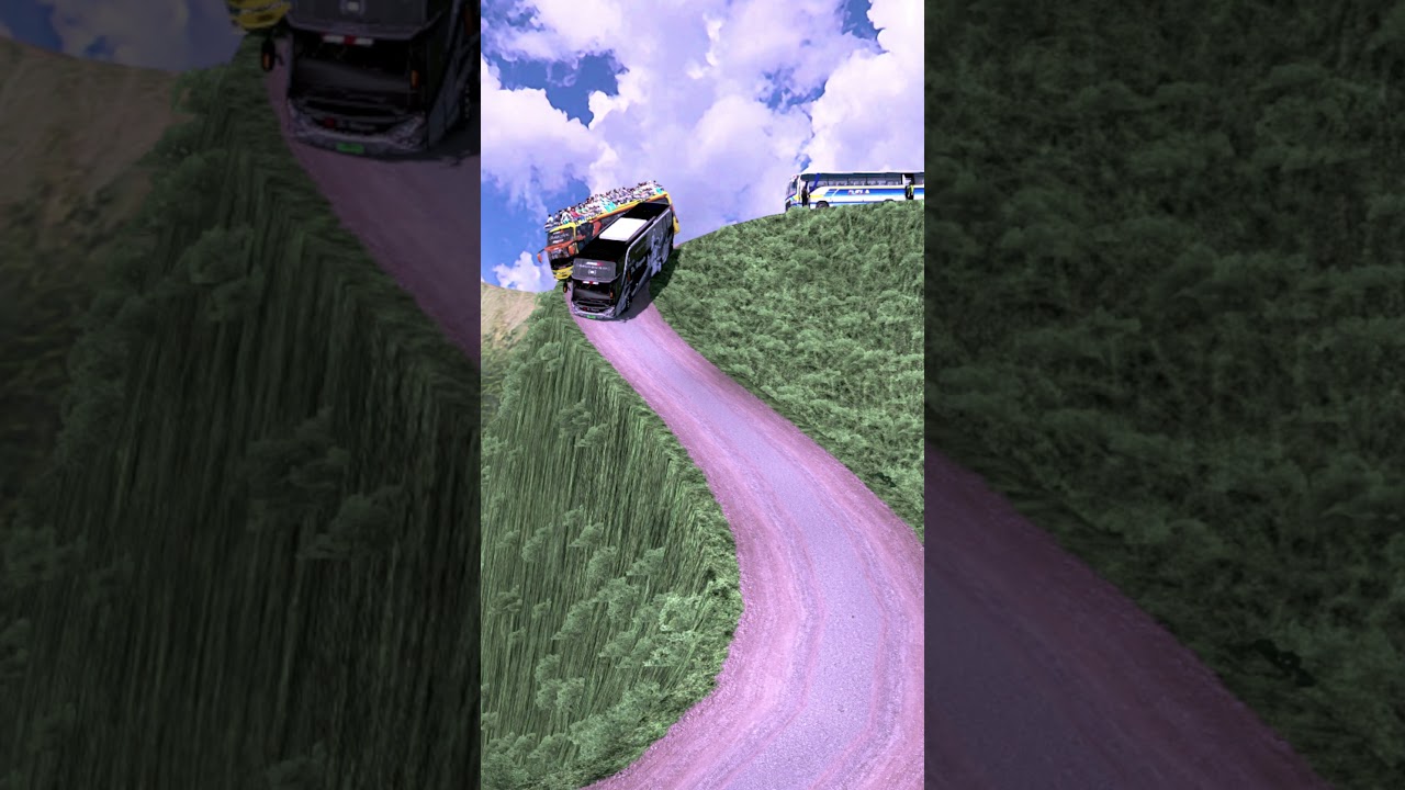 Why Didn't He Stop?! Bus on a Dangerous Road! 