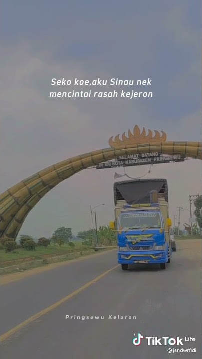 story wa truk keren  warna biru