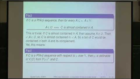 Gunter Fuchs - Prikry type sequences: a composition of interconnected results