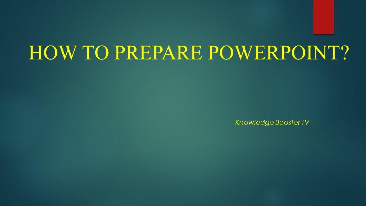 how to prepare a simple powerpoint presentation