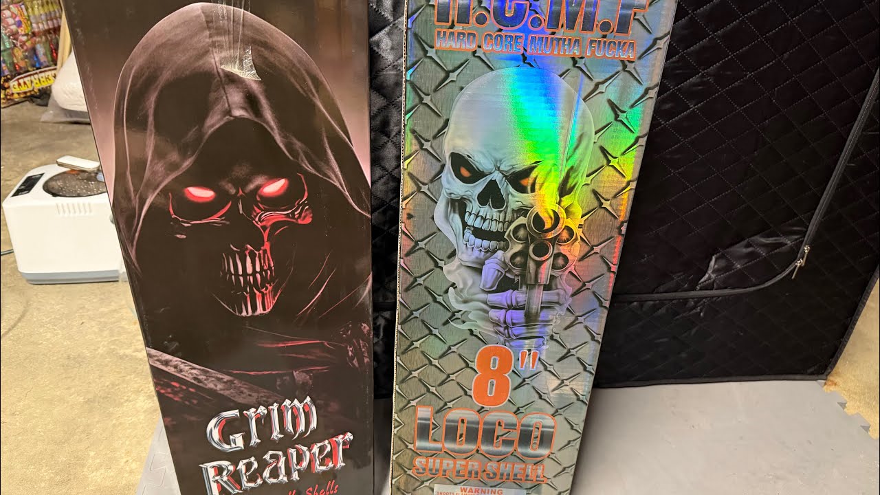 GRIM REAPER против H.C.M.F. LOCO 8” SALUTE SHELL FIREWORKS 🔥🔥💥🧨 СРАВНЕНИЕ САМЫХ ГРОМКИХ BANGERZ