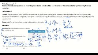 Unit 2 Lessons 4-7 Video Notes
