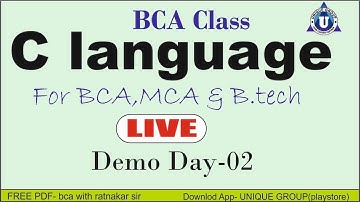 C Programming Full Course for Beginners (Hindi) for #bca #mca #b.tech in hindi | For BCA | Day - 02