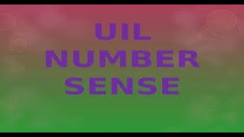 UIL Number Sense High School Test A 2016