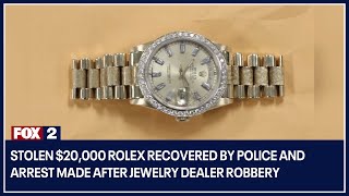 Stolen $20,000 Rolex recovered by police and arrest made after jewelry dealer robbery