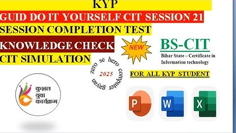 KYP SESSION 21 GUIDE DO-IT YOURSELF SOLVE QUESTION CIT-SESSION 21 SOLVE session complete SIMULATION
