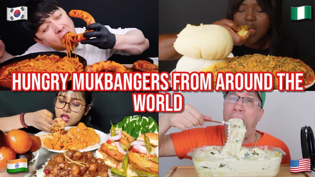 HUNGRY mukbangers from around the WORLD