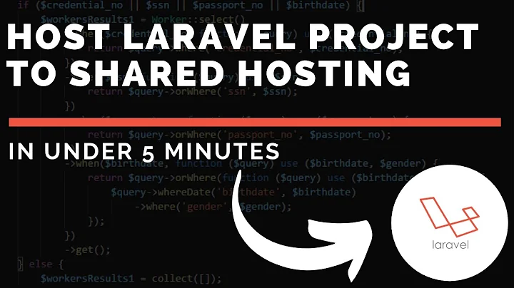 Host laravel project to shared hosting in under 5 minutes 2021!