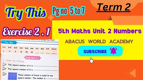 5th std Maths(unit 2)Numbers,Exercise 2.1(pg no 5 to 7)Term 2#New samacheer syllabus #newedition2023