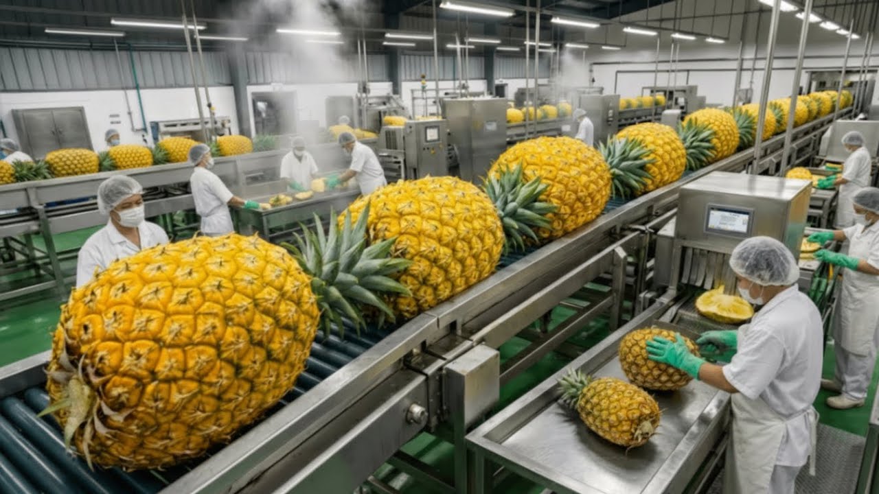 Inside DEL MONTE’s Massive PINEAPPLE Farms || Full Process