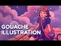 ☽ Overcoming my struggle with gouache ✰ Kiki's Delivery Service ☾