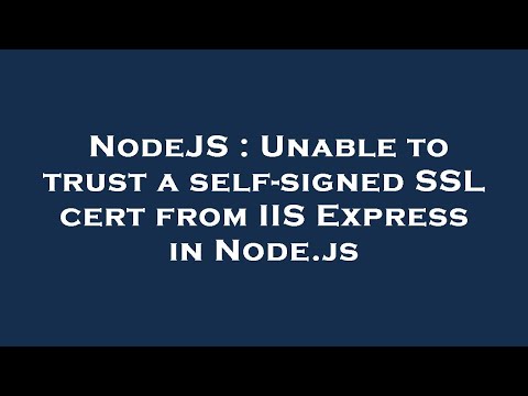 NodeJS : Unable