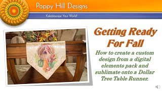 How to Design, Print, and Apply an Image onto a Table Runner using Dye Sublimation and a Heat Press.
