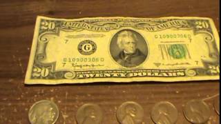 Circulation Finds SERIES 1950 D 20$ Bill + Unknown Metal Detecting Find?