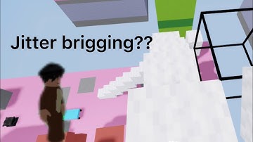 Trying to jitter Bridge on mobile (Roblox bedwars)￼
