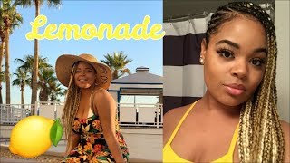 I DID LEMONADE BRAIDS ON MY 4C HAIR FOR THE FIRST TIME