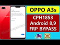 Oppo A3s Frp Bypass | oppo cph1853 Google Account bypass Without Pc