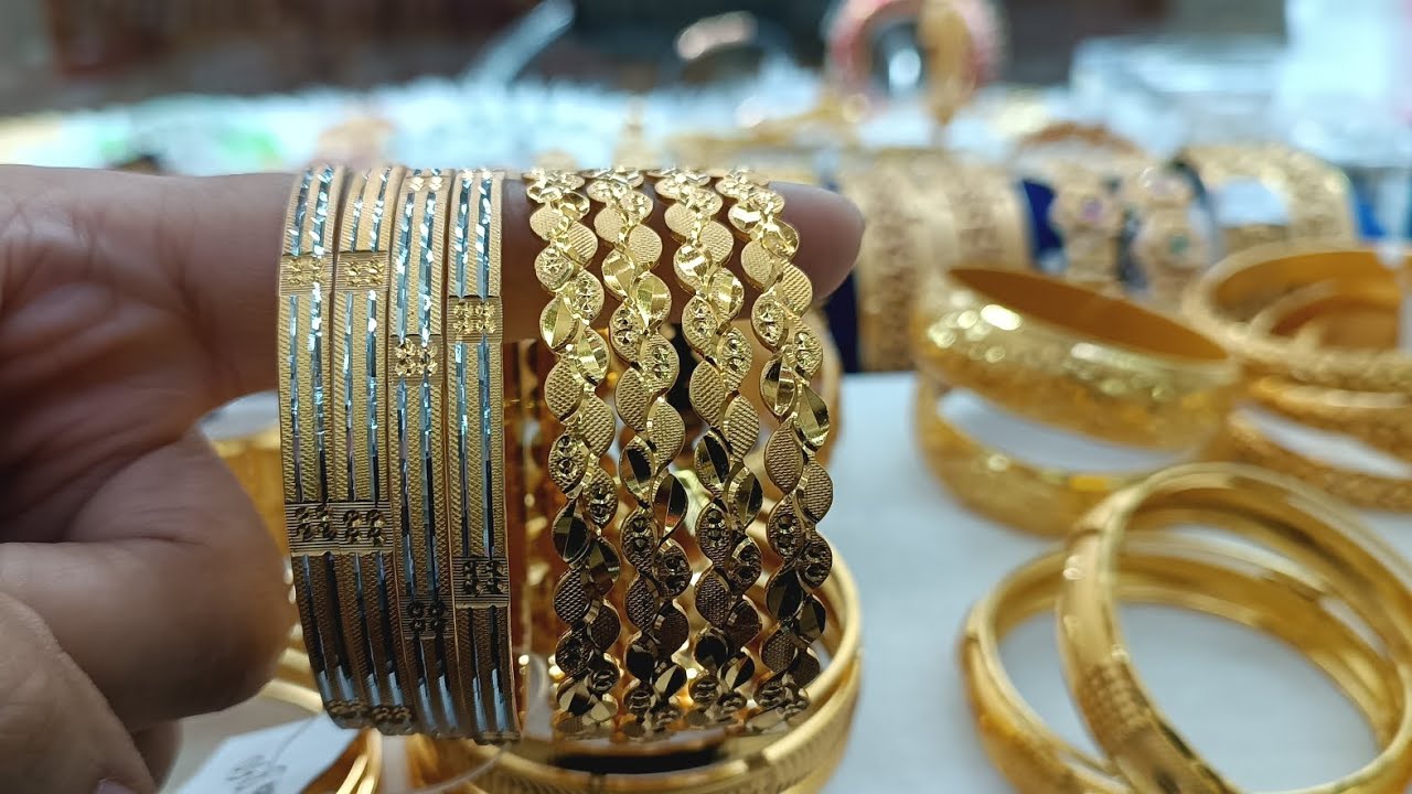 Daily wear Premium Quality micro Polish Bangles (7082116480) #designerjeweller #gold #viral 