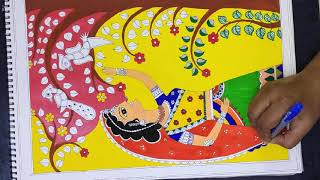 Bird /peacock/mithila drawing/folk art ...