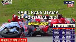 Hasil Motogp Hari ini~Hasil Race Gp Portugal 2024~Klasemen Motogp 2024 Terbaru~Jadwal Motogp 2024