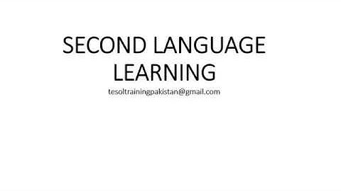 Second Language Acquisition - One (Introduction)