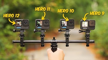 GoPro Hero 12 vs 11 vs 10 vs 9! Action Cam Comparison! | VERSUS