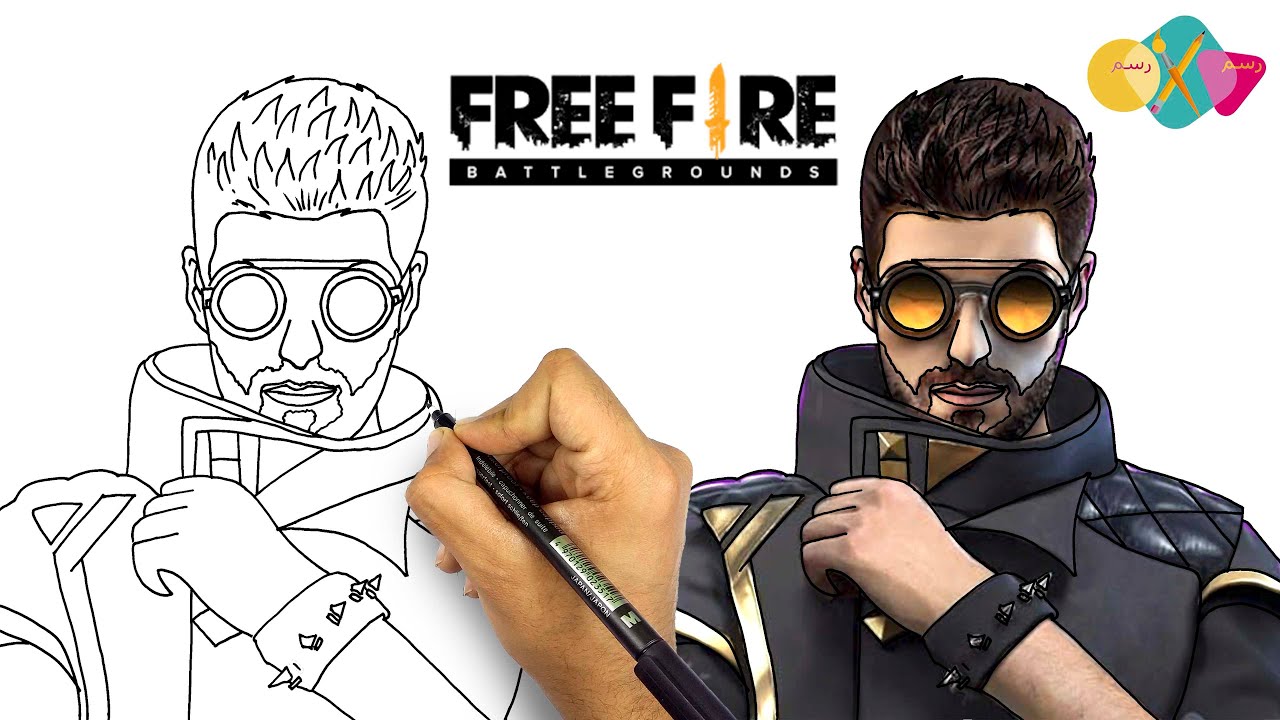 How To Draw Alok Free Fire Character Step By Step Easy Tutorial For