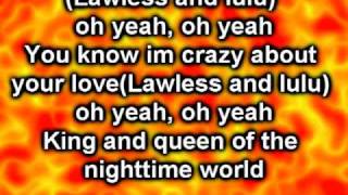 Buckcherry - Lawless And Lulu lyrics on screen chords