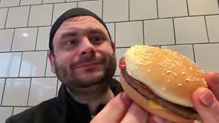 Quarter Pounder with cheese - Classic Mc Donalds Sandwich hands-on