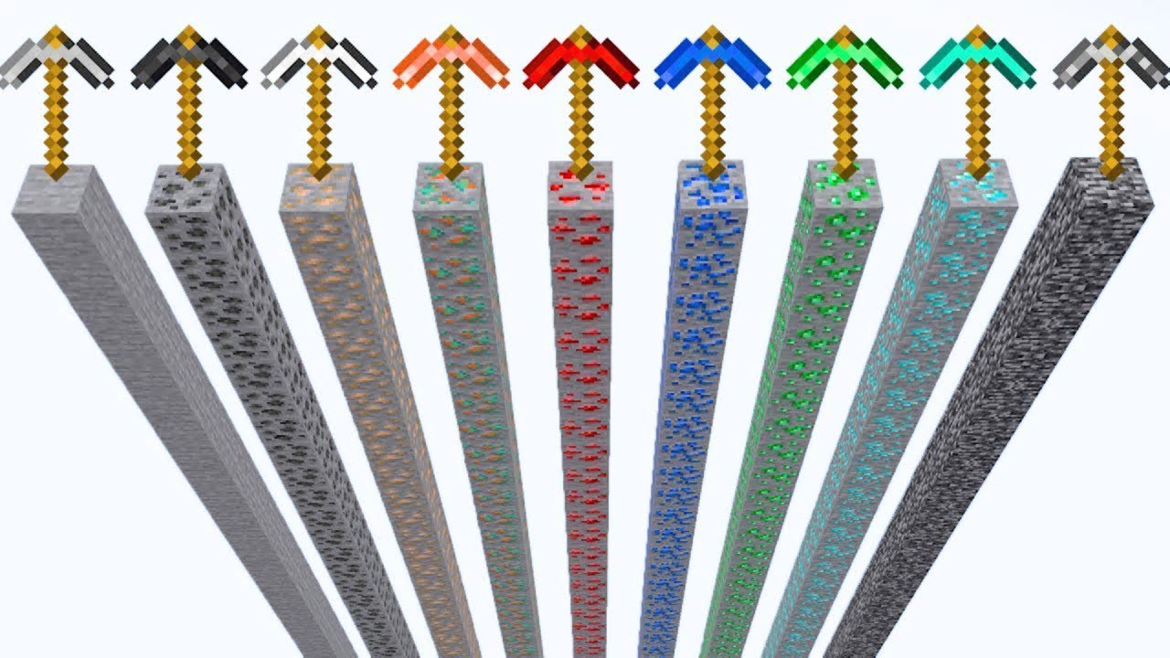 which pickaxe is the fastest? - minecraft compilation