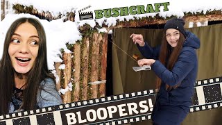 Bushcraft Girl Bloopers ☘ Funny Solo Fails in the Woods outdoor
