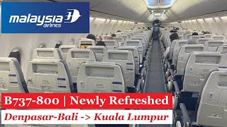 Malaysia Airlines B737-800 - Denpasar-Bali to Kuala Lumpur 2024 - Economy - Flight Review #068