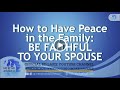 Ed lapiz  how to have peace in the family be faithful to your spouse official youtube channel2022