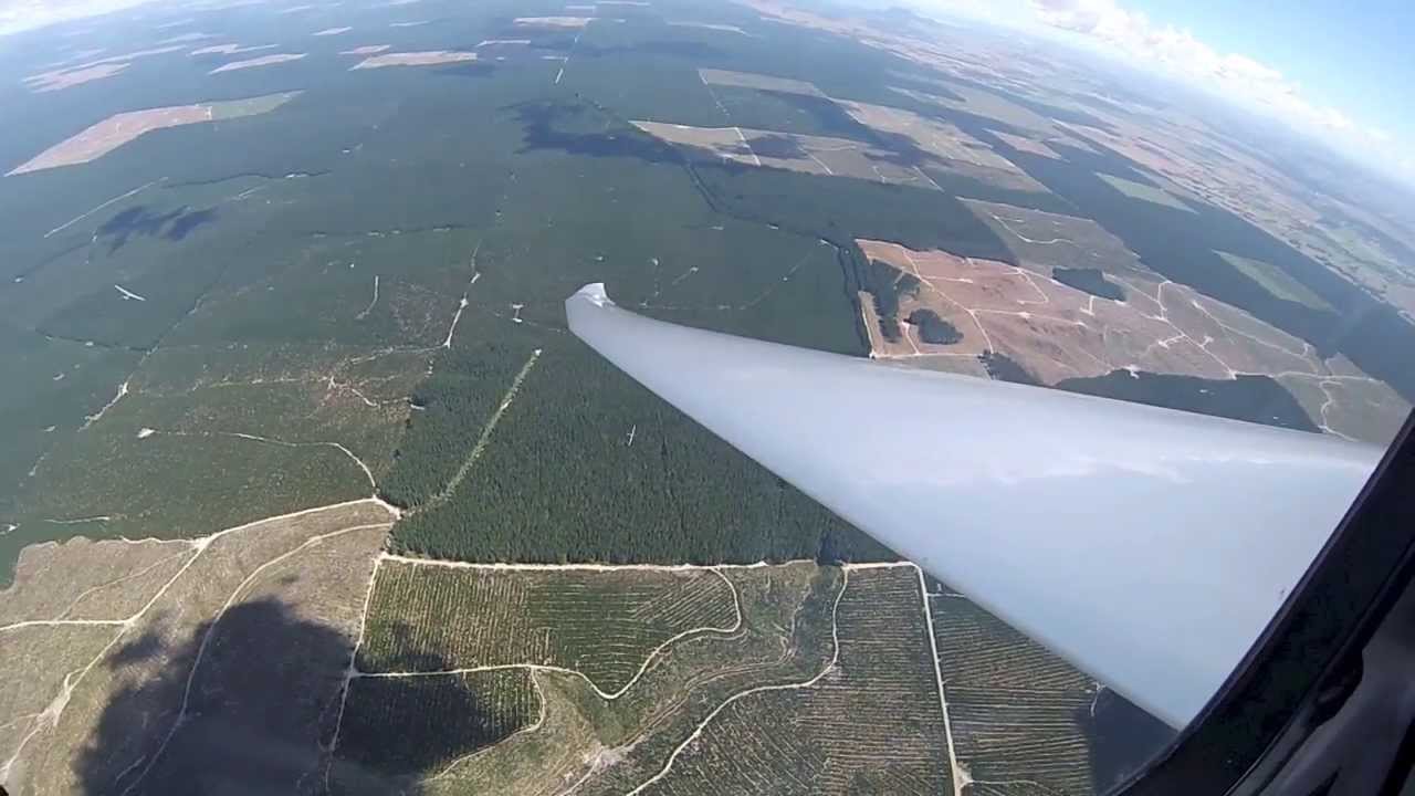 Glider thermaling near Taupo, New Zealand YouTube