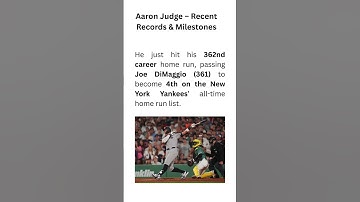 Aaron Judge Passes Joe DiMaggio! 362nd HR Sets Yankees Record 🔥⚾