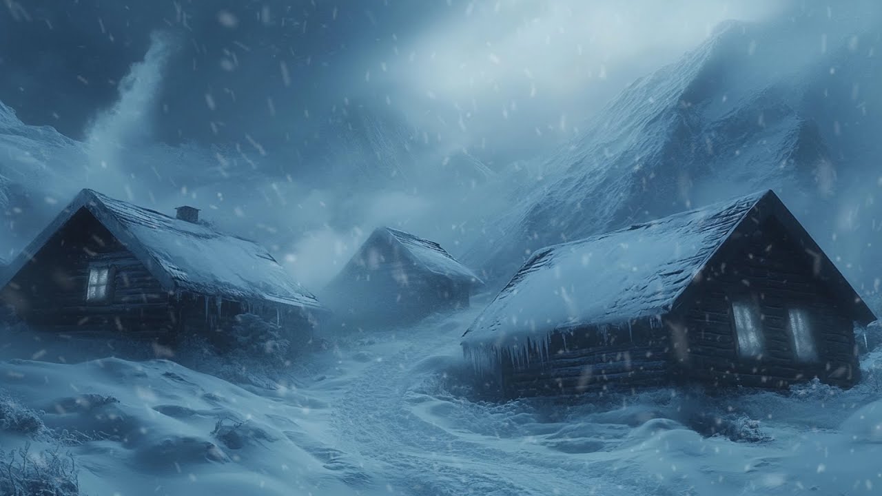 Heavy Snowfall and Constant Howling Wind | Snowstorm Sounds for Deep ...