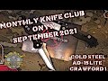 Monthly Knife Club Onyx - September 2021 - Cold Steel AD-15 Lite & Crawford 1 - Unboxing & Review