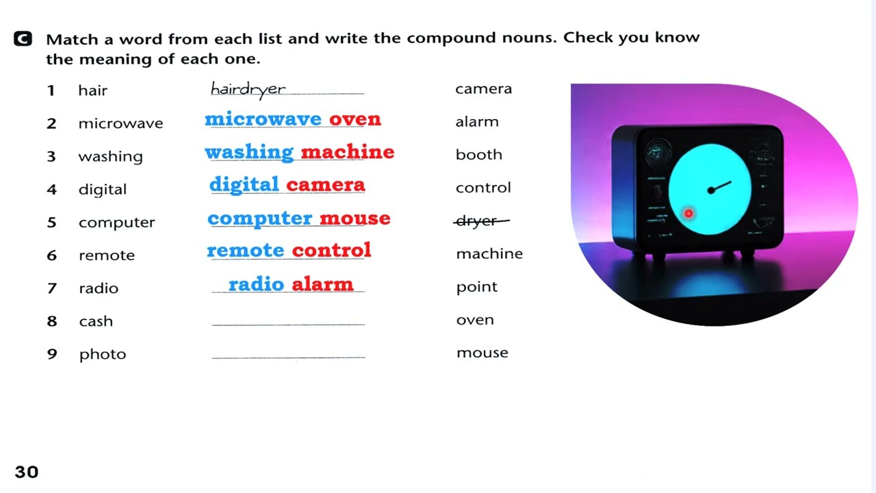 حل صفحة 30 نشاط انكليزي خامس اعدادي