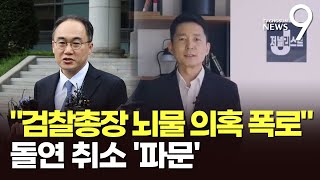 '검찰총장 뇌물 의혹' 유튜브 방송 취소…대검 