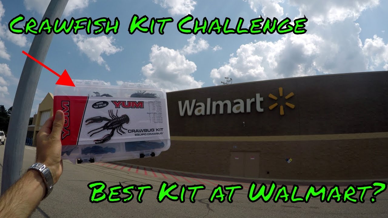 YUM Crawbug Fishing Kit  $10 Walmart CHALLENGE (Best Fishing Kit